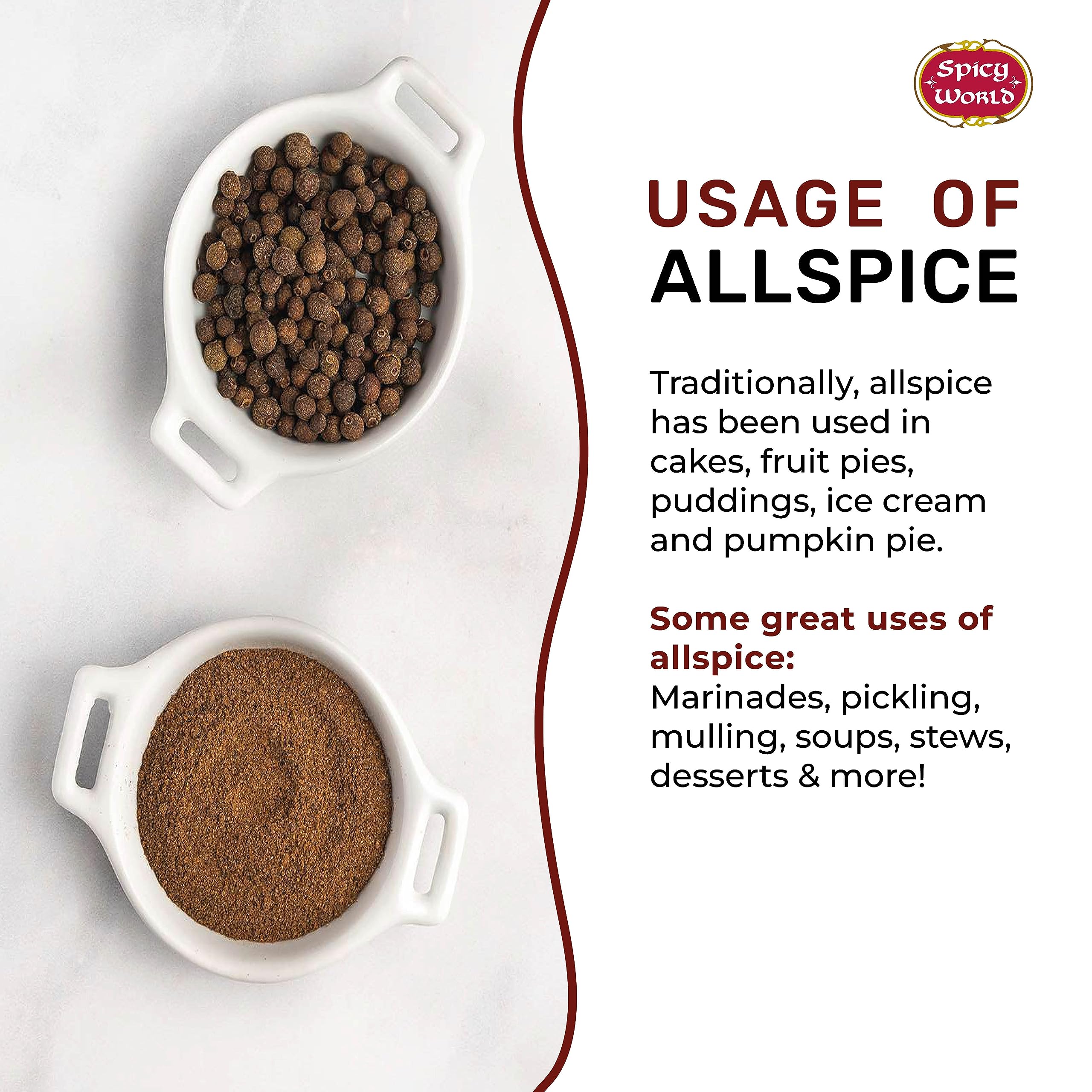 Amazon.com : Spicy World Allspice Ground 16 Ounce - Huge 1 Pound